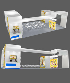 最新实用通用展览展台设计模型图