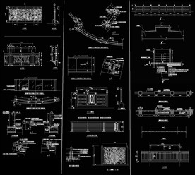 围栏建筑CAD图纸