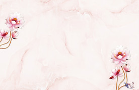 粉色荷花 3D壁画 源分层