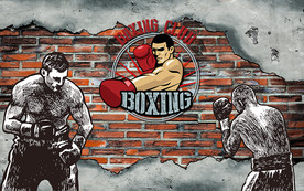 拳击健身背景墙