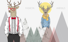 北欧时尚简约背景墙