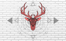 北欧时尚几何背景墙