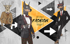 时尚男装抽象背景墙