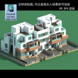 多层建筑 景观 小区 地产 楼