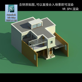 中式建筑 多层建筑 别墅模型