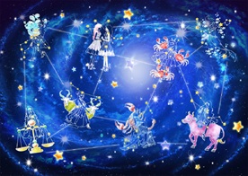 手绘卡通星空背景