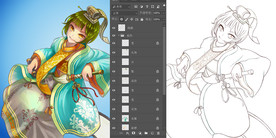 CG鼠绘PSD人物分层素材