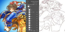 CG鼠绘PSD人物分层素材