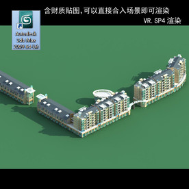 多层建筑 景观 小区 地产 楼