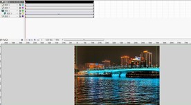 城市和桥边灯光动画效果