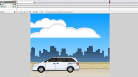 汽车在路上行驶而过的动画8秒