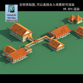 中式建筑 中式多层 中式民居