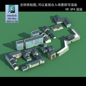 中式建筑 中式多层 中式民居