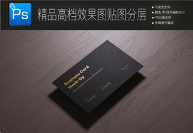 高端烫金工艺名片效果图样机