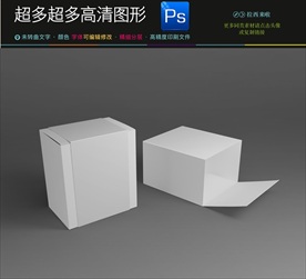 空白样品盒子样机效果图