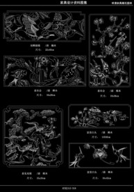 花卉木雕花图案