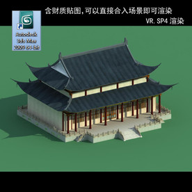 中式建筑 中式多层 中式别墅