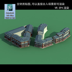 中式建筑 中式多层 中式别墅