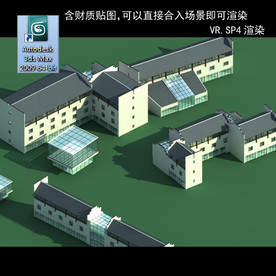 中式建筑 中式多层 中式别墅