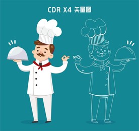 厨师矢量图