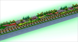 道路绿化效果图