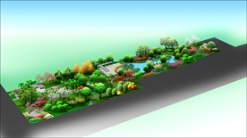 休闲小游园绿化效果图