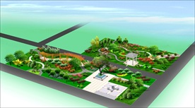 小游园绿化效果图