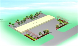 院内绿化效果图