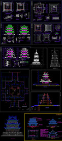 古建筑塔楼施工图