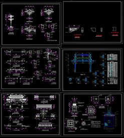 CAD牌坊施工图