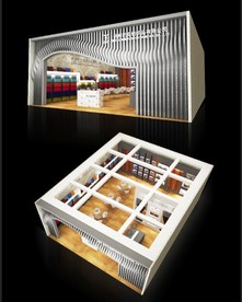 科技面料展台设计图片