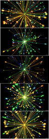 彩色粒子烟花唯美特效光线发射