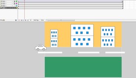 简笔画汽车行驶动画5秒fla源