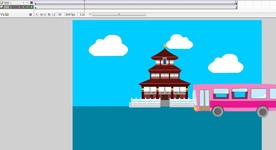 小汽车经过北京天坛的动画5秒