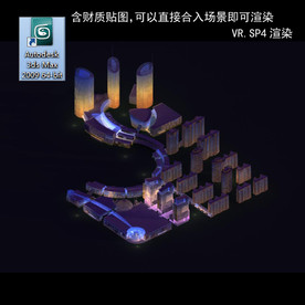 规划建筑 简易建筑 夜景规划