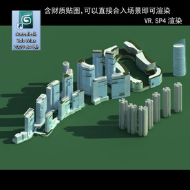 规划建筑 简易建筑 规划体块