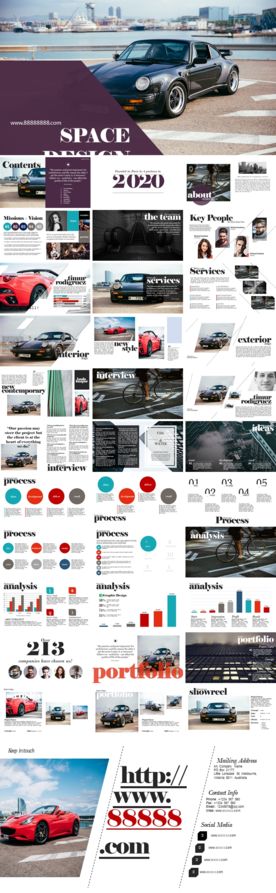 欧美杂志风极简PPT