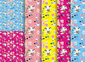 熊 矢量 无缝印花