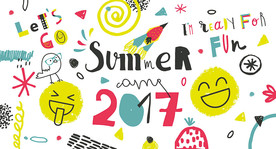 欢乐夏天抽象海报设计素材