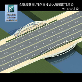 桥 车行桥 立交桥  桥模型