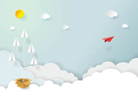 纸飞机剪纸立体背景墙