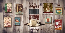 复古咖啡装饰画背景墙