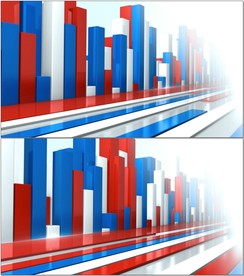 柱状图城市金融动态背景
