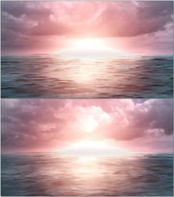 梦境海上日出唯美景色