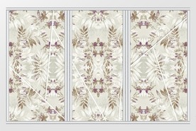 简约几何分割花草底纹移门