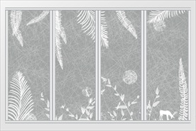 简约现代花纹剪影移门