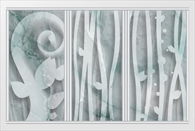 3D立体发财树雕花移门