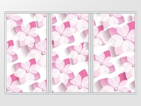 浪漫温馨3D立体花朵移门