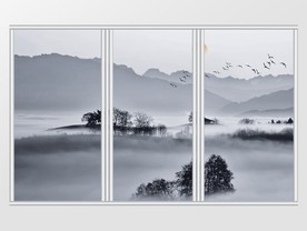 新中式大气水墨中国风移门