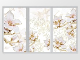 木棉花花朵雕花花色移门